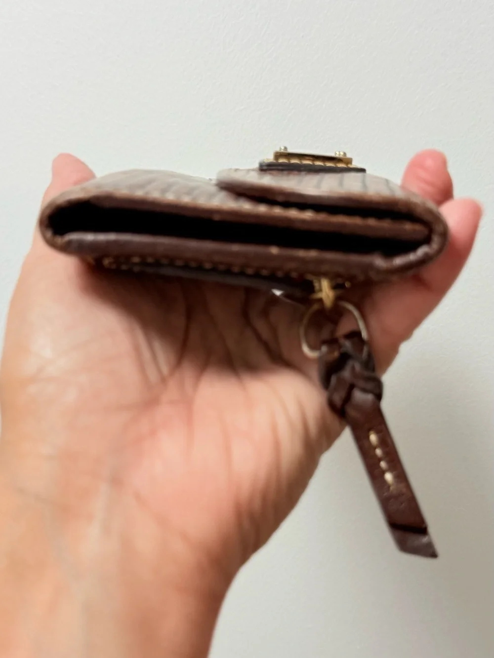 Dooney & Bourke Brown Lizard-Embossed Leather Wallet